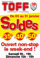 Soldes !!! Ouvert non stop le week-end - Meubles Toff