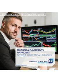 Prospectus Banque Populaire FONT ROMEU : Plaquette-tarifs-epargne-2023