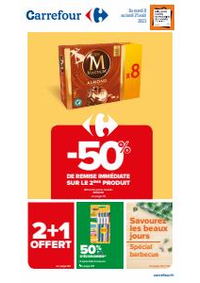Prospectus Carrefour Le Mans : -50% de remise imm&eacute;diate sur le 2&egrave;me produit