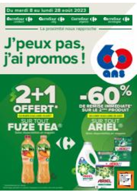 Prospectus Carrefour Contact Bais : J'peux pas, j'ai promos du 8 au 28 ao&ucirc;t 2023 !