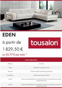 Prospectus Tousalon Aubenas : Tousalon Collections