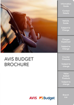 Promos et remises  : Avis Budget Brochure