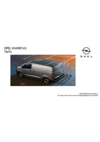 Prospectus Distributeur OPEL AGC AUTOMOBILE SARL CONFLANS-SAINTE-HONORINE : Opel Vivaro