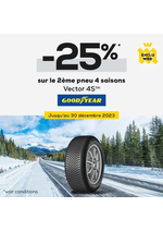 Prospectus Midas : Et ça tombe bien, chez Midas, le 2e pneu GOODYEAR Vector 4STM est à -25% en exclusivité web jusqu’au