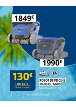 Promos et remises  : Offre exclusive ! Pour l'achat d'un robot Dolphin M600 ou M700, recevez 130€ en bon d'achat !