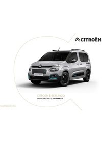 Prospectus Citroen SERRES : Citroën Ë-BERLINGO ÉLECTRIQUE Caractéristiques