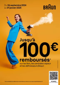 Prospectus Pro&Cie Bedarieux : Jusqu'à 100€ remboursés sur les fers, les centrales vapeur et les défroisseurs Braun