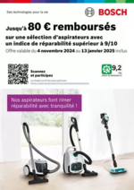 Promos et remises  : OFFRE BOSCH : Jusqu’à 80 € remboursés