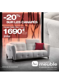 Prospectus Monsieur meuble GIEN : Jusqu'au 22 novembre : c'est le mois du canapé