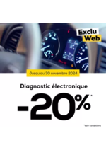 Promos et remises  : En ce moment, profitez de -20% sur le diagnostic électronique