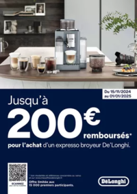 Prospectus Copra EMBRUN : DELONGHI VOUS REMBOURSE JUSQU'A 200€