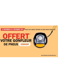 Prospectus Carglass CHATEAUBERNARD : Offert votre gonfleur de pneus OSRAM