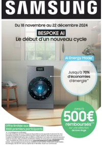 Prospectus Copra LUZ SAINT SAUVEUR : Samsung Jusqu'à 500€ remboursés de lave-linge