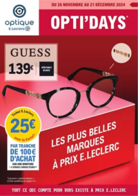 Prospectus Optique E.Leclerc LANNION : Optidays Noël