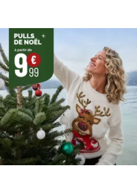 Prospectus La Halle BEYNOST ZAC DE BATERSES : Ambiance festive activée avec nos pulls de Noël à partir de 9,99€ pour toute la famille !