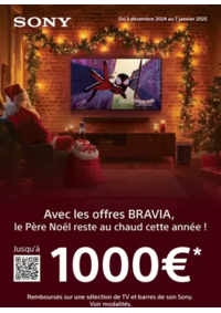 Prospectus Boulanger Petite-Forêt : OFFRE Sony : JUSQU'À 1000€ REMBOURSÉS