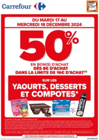 Prospectus Carrefour CHAMBERY : OP BON D’ACHAT SUR YAOURTS, COMPOTES & DESSERTS