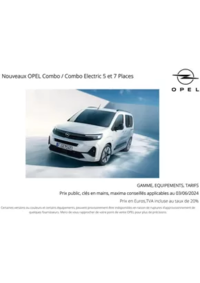 Prospectus Distributeur OPEL SODEA SAS THIONVILLE : Opel Nouveau Combo Life Electric