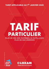 Prospectus Loxam CUSSET : Tarifs particuliers