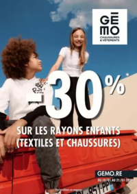 Prospectus Gemo YZEURE : -30% sur les rayons enfants