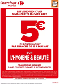 Prospectus Carrefour Market LES AIX D'ANGILLON : OPERATION BON D’ACHAT SUR L’HYGIENE BEAUTE