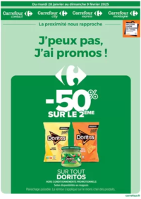 Prospectus Carrefour Drive FEURS : J'PEUX PAS, J'AI PROMOS DU 28 JANVIER AU 9 FEVRIER 2025