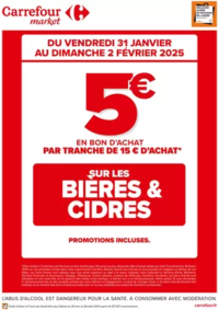 Prospectus Carrefour Market Valence sur Baïse : OPERATION BON D’ACHAT SUR LES BIERES & CIDRES