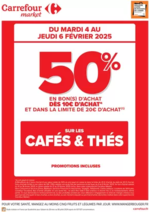 Prospectus Carrefour Market : OPERATION BON D’ACHAT SUR LES CAFES & THES