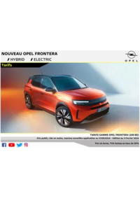 Prospectus Distributeur OPEL MATHIEU AUTOMOBILES SARL SAULT-LES-RETHEL : Opel Nouveau Frontera