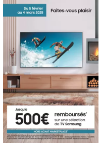 Prospectus Boulanger Tourcoing : OFFRE SAMSUNG jusqu'à 500€ REMBOURSÉS