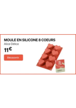 Prospectus Alice Délice : Moule en silicone 8 coeurs 11€