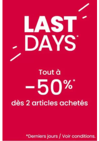 Prospectus Okaïdi LE PUY EN VELAY : LAST DAYS Tout à -50% dès 2 articles achetés