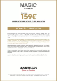 Prospectus Alain Afflelou CHAUMONT : Magic Clip à partir de 29€