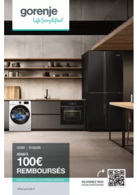 Prospectus Boulanger Biganos : OFFRE Gorenje: jusqu'à 100€ remboursés !