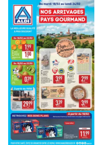 Prospectus Aldi Ambert : NOS ARRIVAGES PAYS GOURMAND