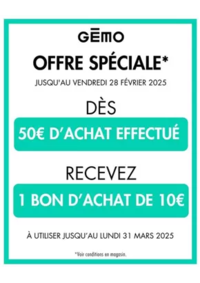 Prospectus Gemo AUXERRE : Offre spéciale