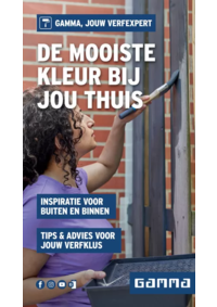 Prospectus GAMMA HALLE : DE MOOISTE KLEUR BIJ JOU THUIS