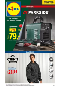 Prospectus Lidl CAPESTANG : Grâce aux offres Parkside, réalisez tous vos projets avec des outils performants.