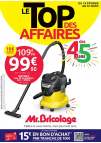 Prospectus Mr Bricolage Barbezieux : LE TOP DES AFFAIRES DES 45 ans