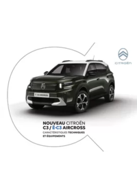 Prospectus Citroen FURDENHEIM : Citroën Nouveau ë-C3 Aircross Caractéristiques