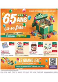 Prospectus Supermarchés Match Chaumont-en-Vexin : 65 ANS ça se fête !