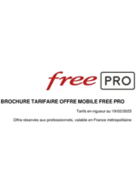 Prospectus  : BROCHURE TARIFAIRE OFFRE MOBILE FREE PRO