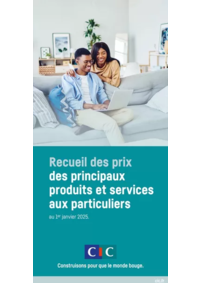 Prospectus CIC MONTPON MENESTEROL : Recueil des prix des principaux produits et services aux particuliers