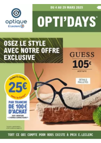 Prospectus Optique E.Leclerc ST JEAN D'ANGELY : Optidays Printemps