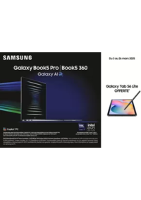 Prospectus Boulanger Trélissac : Tablette Galaxy Tab S6 Lite Offerte pour l'achat d'un pc portable Galaxy Book 5 360