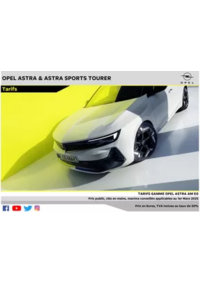 Prospectus Distributeur OPEL ALAIN DURIEUX SARL FOURNEAUX : Opel Astra et Astra Sports Tourer