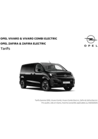 Prospectus Distributeur OPEL SARL ARIEGE DIFFUSION AUTOMOBILE PAMIERS : Opel Zafira et Vivaro Combi