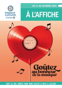 Prospectus Espace culturel E.Leclerc BELLERIVE SUR ALLIER : SELECTION PRINTEMPS