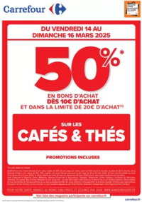 Prospectus Carrefour ST ANDRE LES VERGERS : OPERATION BON D’ACHAT SUR LES CAFES & THES