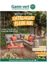 Prospectus Gamm vert BARBEZIEUX ST HILAIRE : CATALOGUE PLEIN AIR